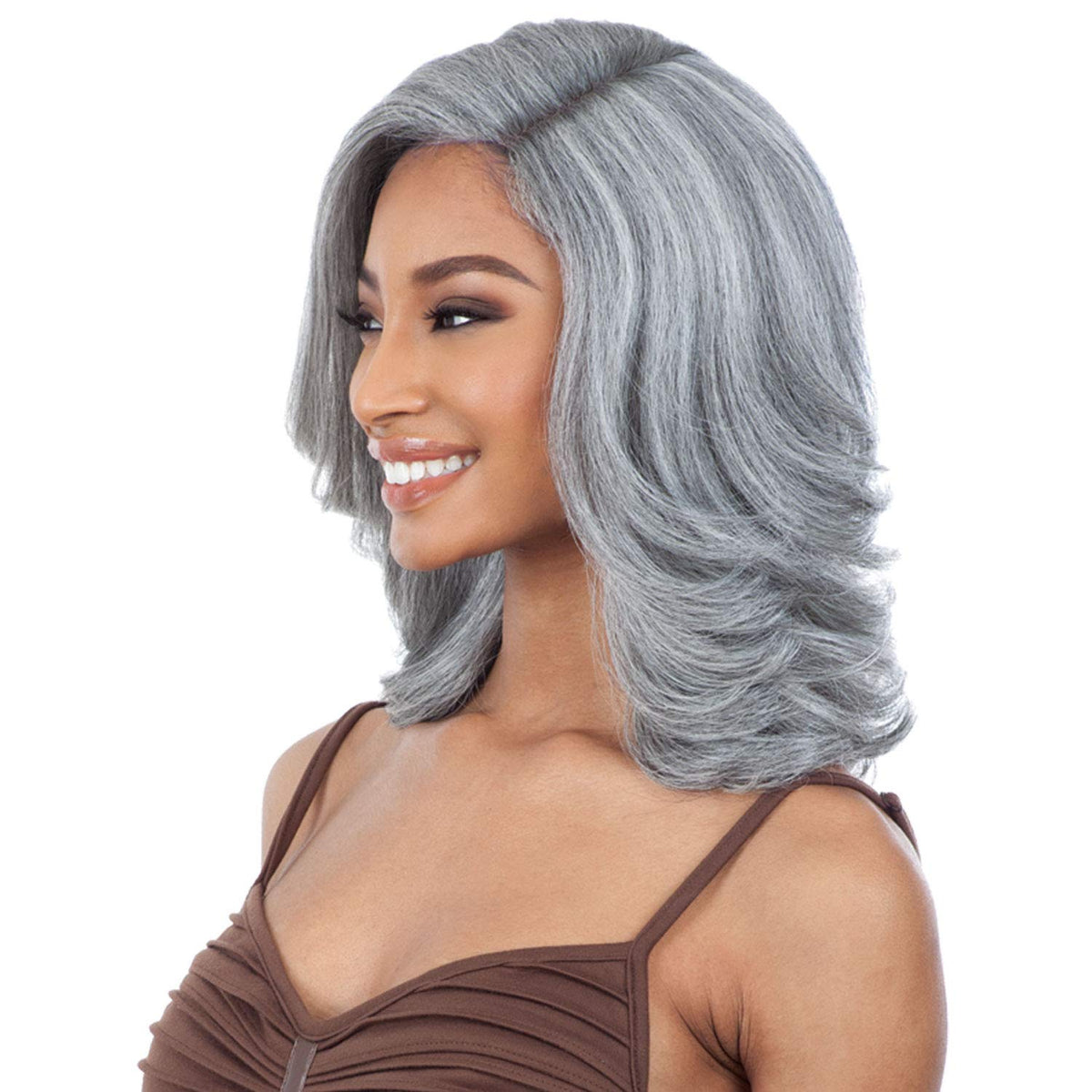 FREETRESS EQUAL SYNTHETIC 5&quot; LACE PART HAIR WIG - NATURAL ME - NATURAL SET (L)