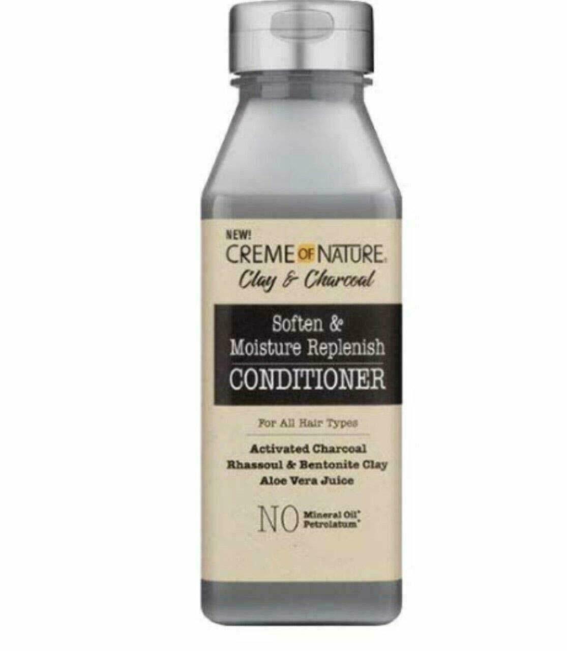 Creme of Nature Clay &amp; Charcoal Soften &amp; Moisture Replenish Conditioner 355ml