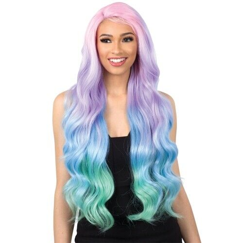 FREETRESS EQUAL SYNTHETIC PREMIUM DELUX LACE FRONT LONG NEON HAIR WIG - ALY 30