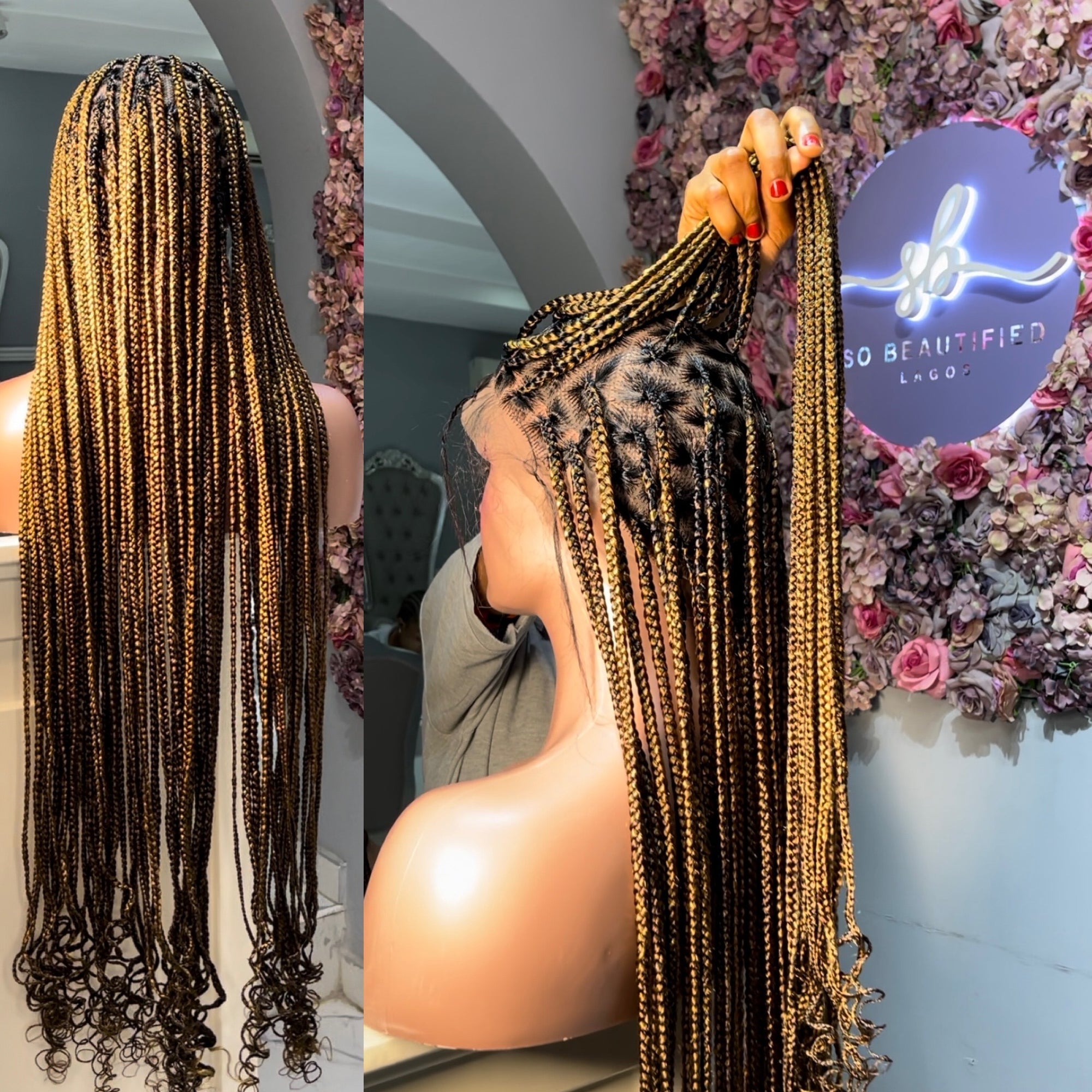 Braided 360 wigs top