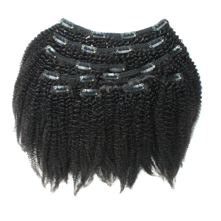 Black natural sale hair clip ins