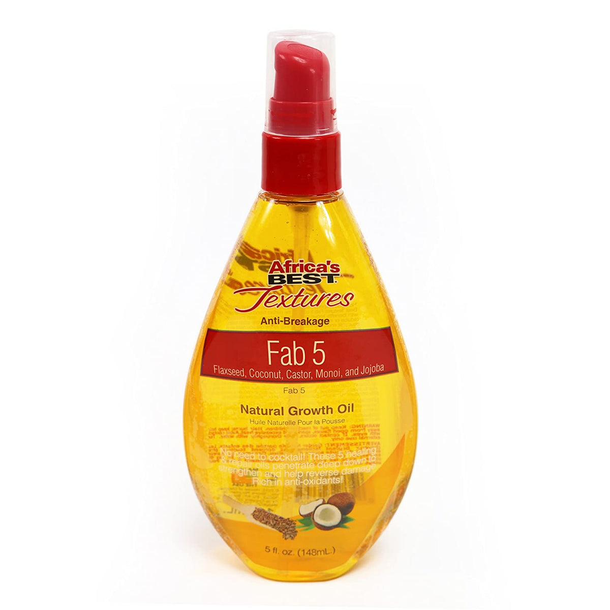 Africa&#39;s Best Textures Fab 5 Natural Growth Oil 5oz