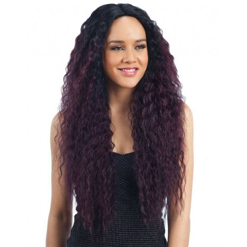 FREETRESS EQUAL SYNTHETIC 6 INCH LACE PART LONG CURLY HAIR WIG - MAXI