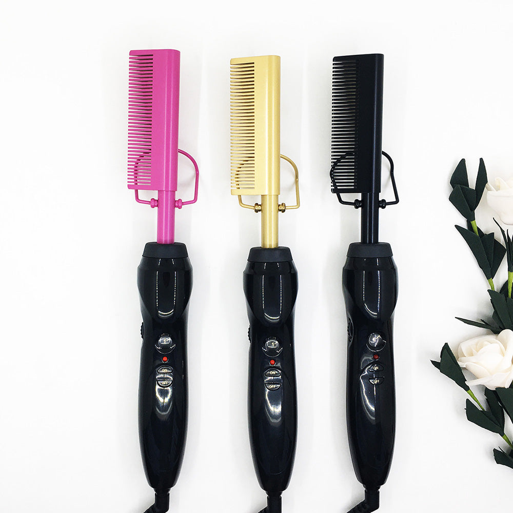 Electronic Ceramic Hot Comb - Electronic Hair Straightening Comb