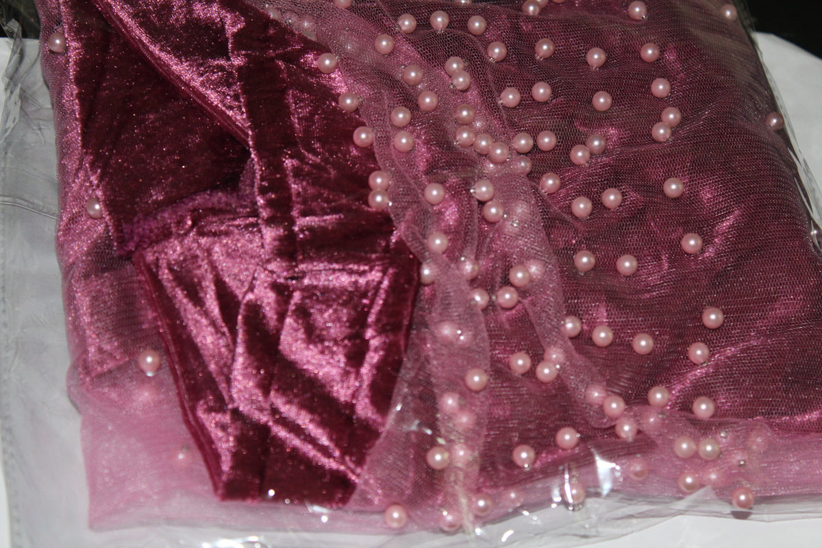Velvet Hair Turbans with Beads