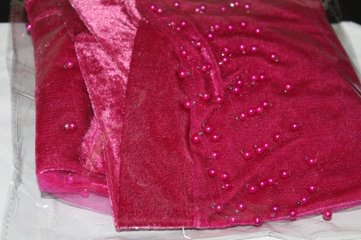 Velvet Hair Turbans with Beads