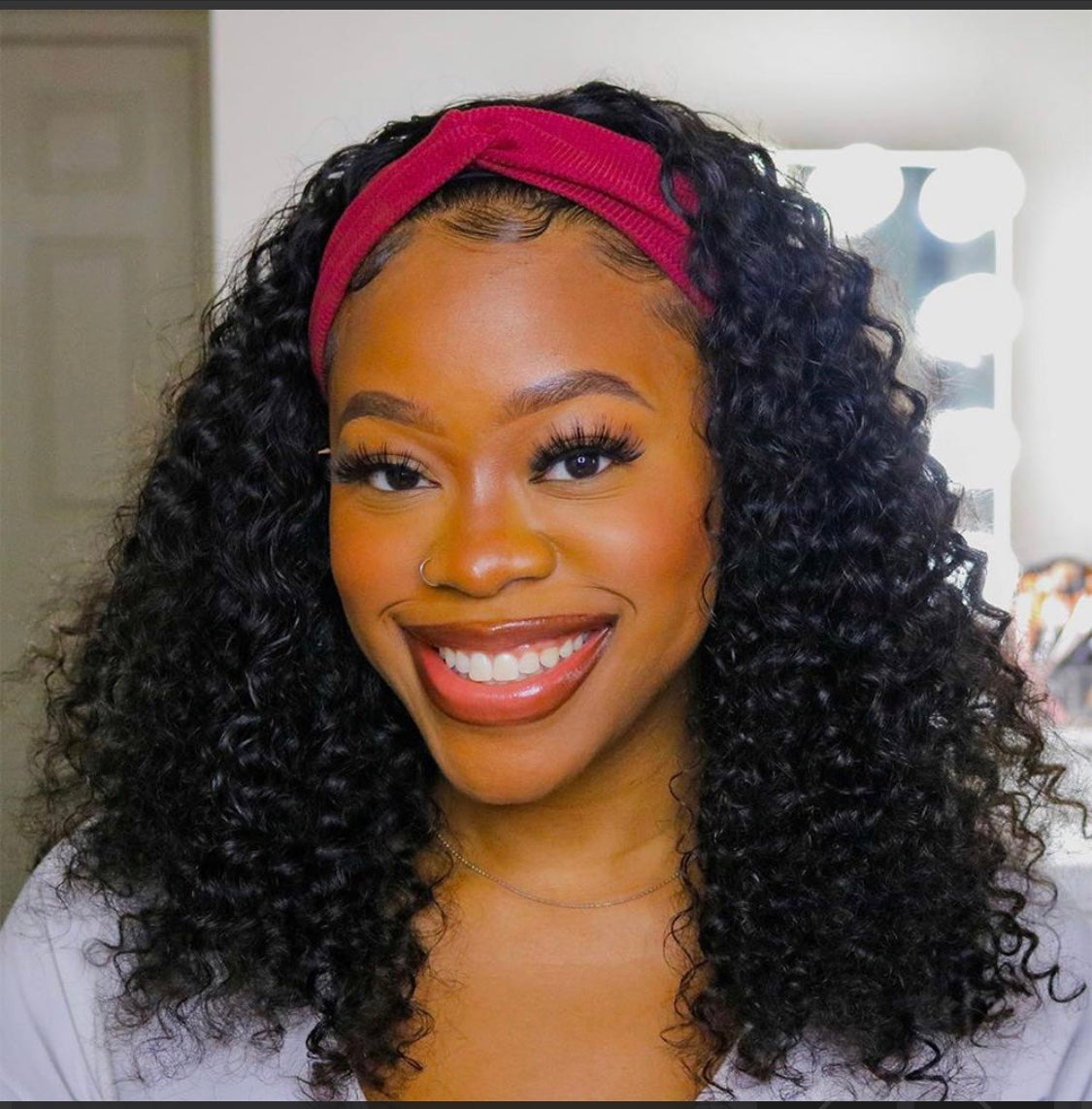 Kinky Curly Headband Wig