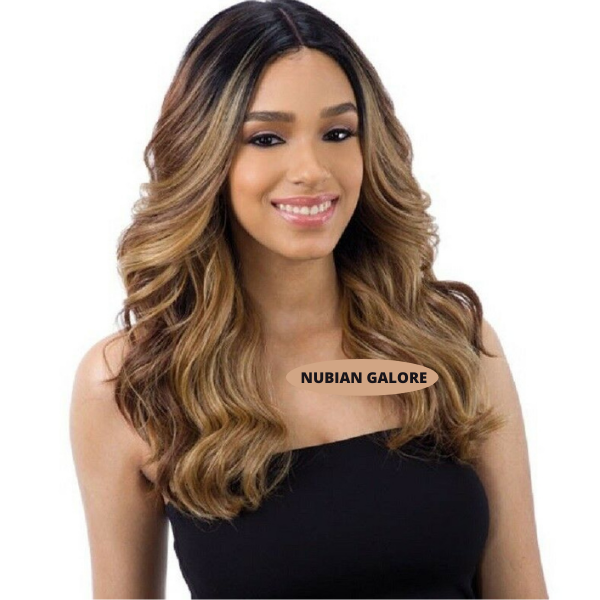 FREETRESS EQUAL 5 INCH LACE PART LONG WAVY CURLY HAIR WIG VALENTINO
