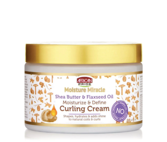 African Pride Moisture Miracle Shea Butter &amp; Flaxseed Oil Curling Cream (12 oz.)