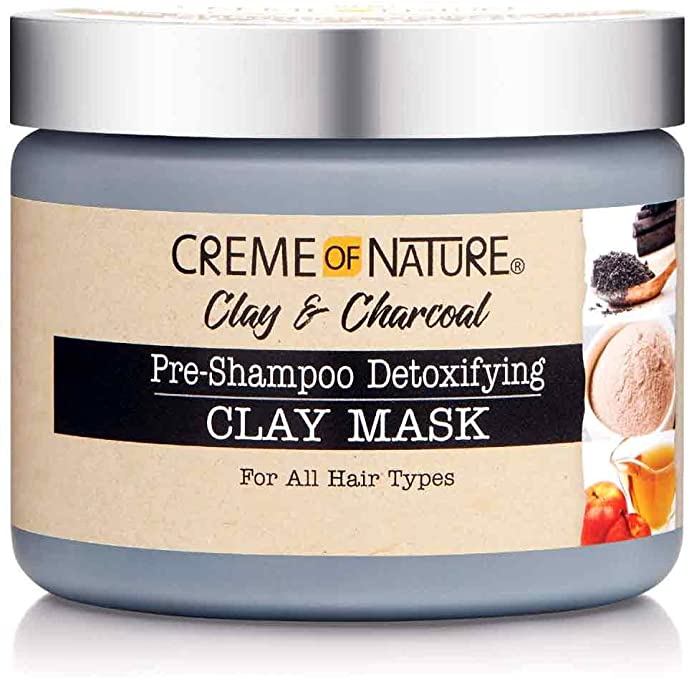 Creme of Nature Clay &amp; Charcoal Pre-Shampoo Detoxifying Hair Mask for All hair types 326g