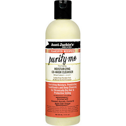 Aunt Jackie&#39;s Curls &amp; Coils Flaxseed Recipes Purify Me Moisturizing Co-Wash Cleanser (355ml - 12 fl oz.)
