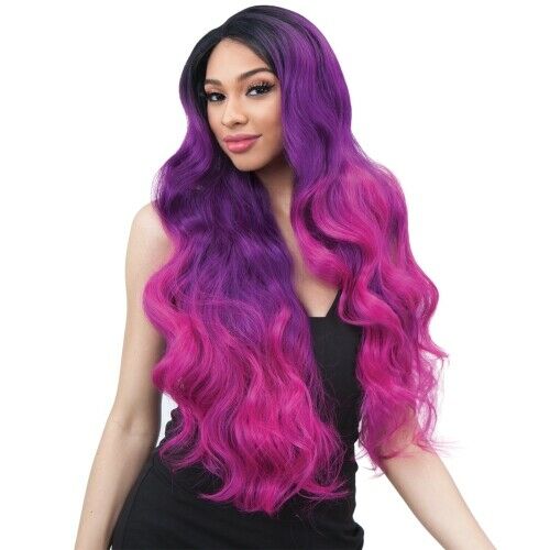 FREETRESS EQUAL SYNTHETIC PREMIUM DELUX LACE FRONT LONG NEON HAIR WIG - ALY 30