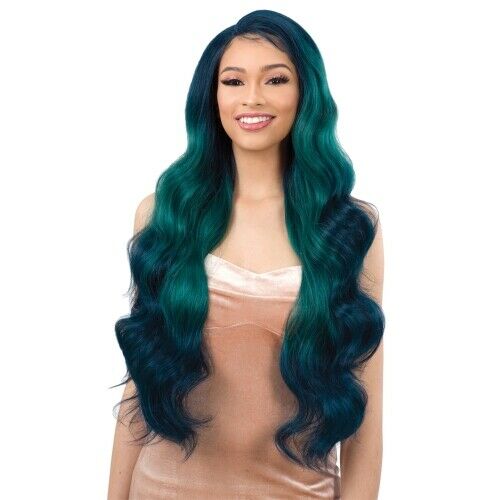FREETRESS EQUAL SYNTHETIC PREMIUM DELUX LACE FRONT LONG NEON HAIR WIG - ALY 30